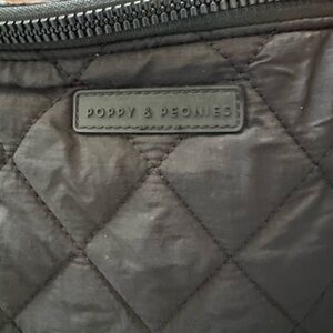 Poppy and Peonies Quilted Sidekick - Black